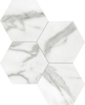 Statuario Venezia Honed 6" Hex Mosaic | Arley Wholesale