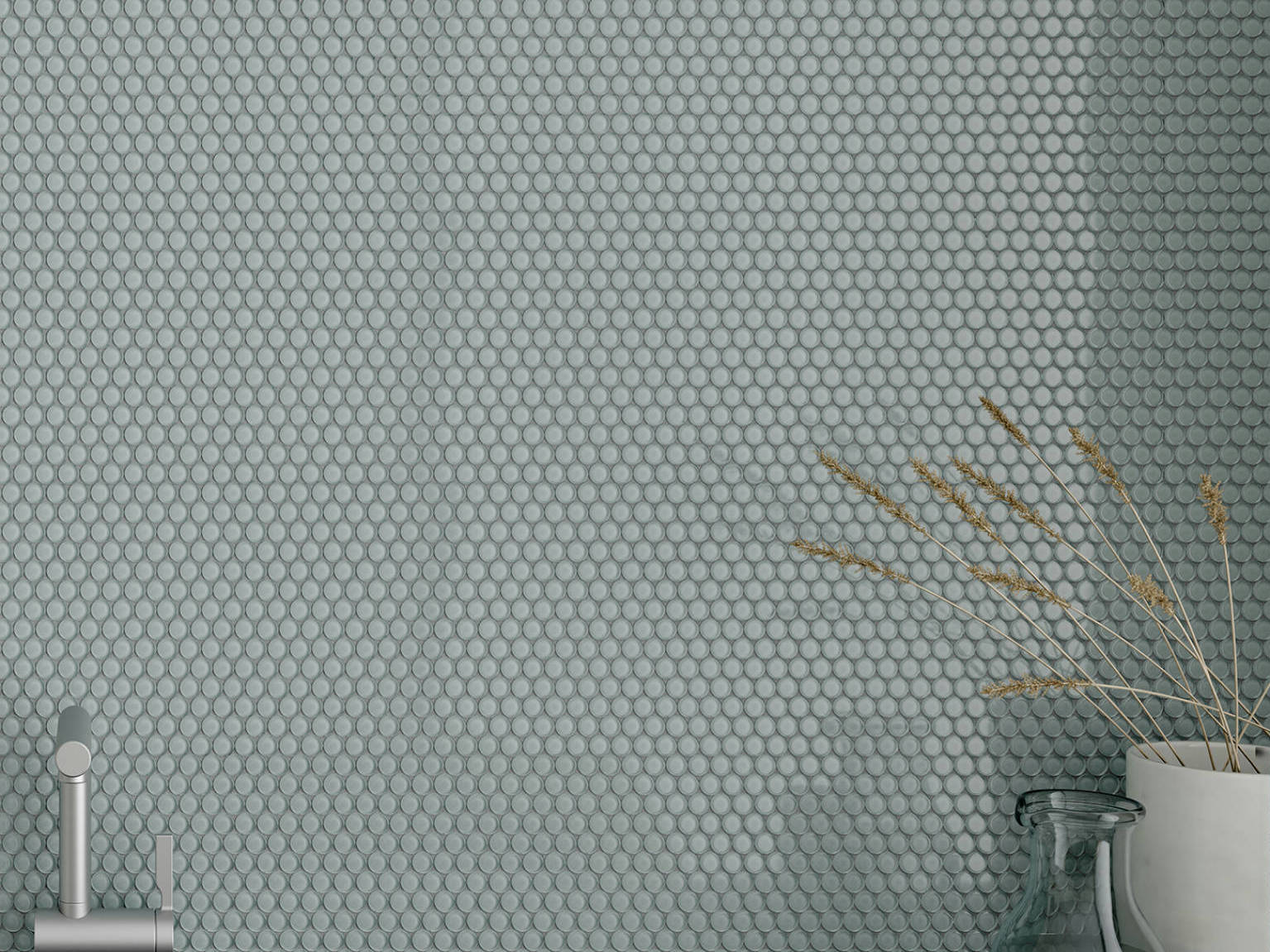 Bliss Element Shadow Penny Round Mosaic | Arley Wholesale