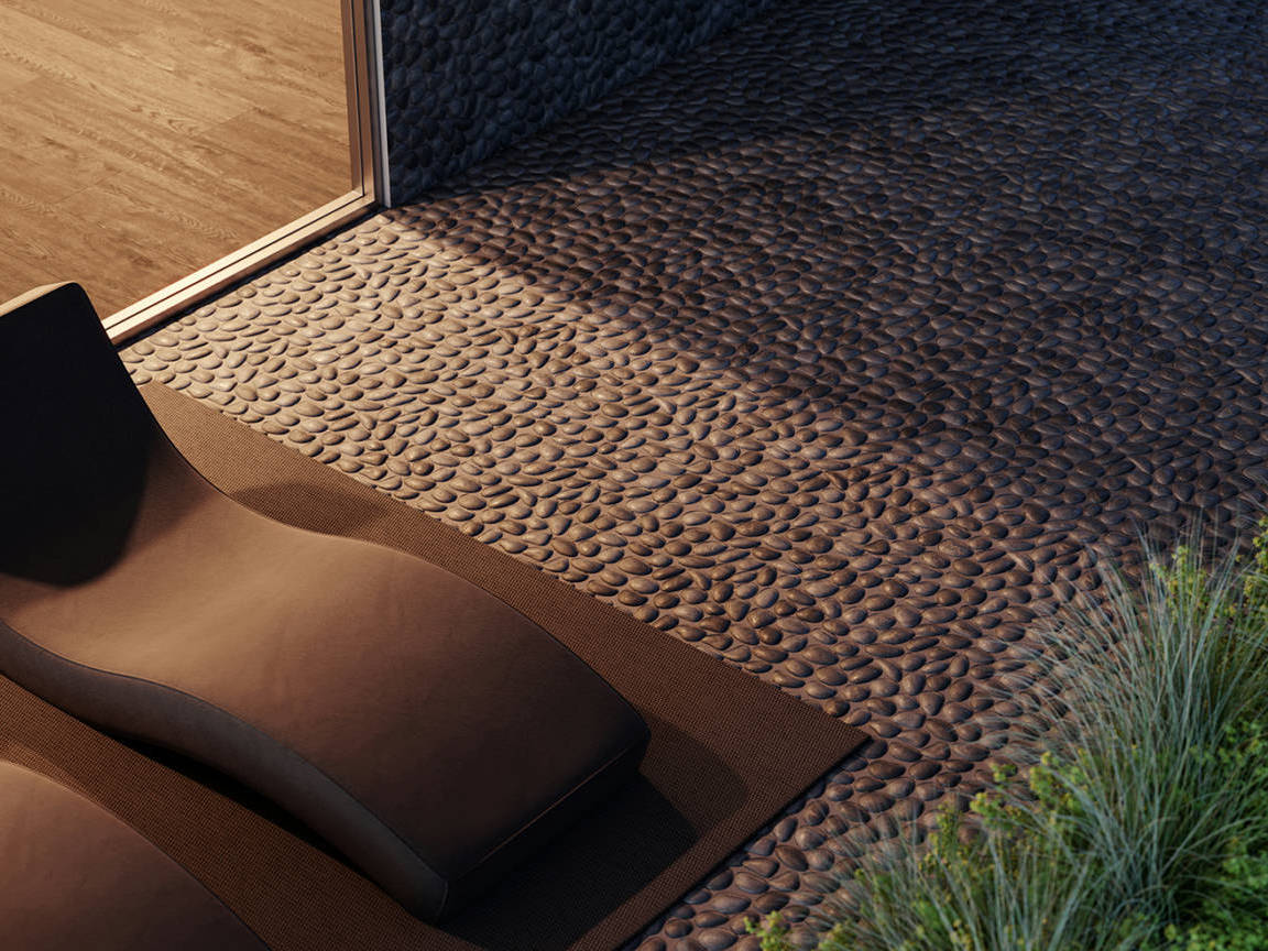 Zen Tahitian Black Sand Natural Pebble Matte Mosaic 2  | Arley Wholesale