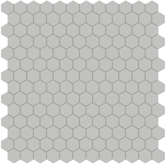 1" Loft Grey Matte Hex Mosaic | Arley Wholesale