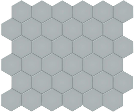 2" Cloud Blue Matte Hex Mosaic | Arley Wholesale