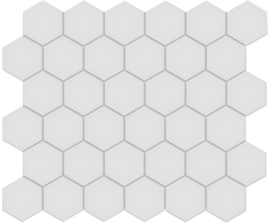 2" Gallery Grey Matte Unglazed Hex Mosaic | Arley Wholesale