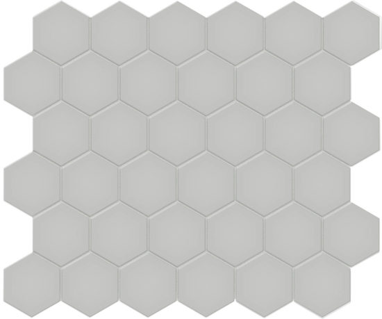 2" Loft Grey Matte Hex Mosaic | Arley Wholesale