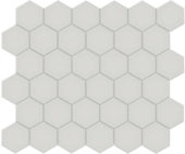 2" Warm Grey Matte Unglazed Hex Mosaic | Arley Wholesale
