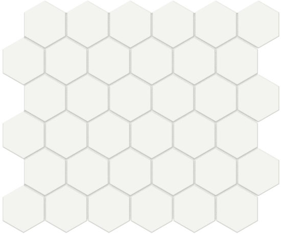 2" White Matte Hex Mosaic | Arley Wholesale