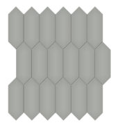 2x5 Taupe Glossy Picket Mosaic | Arley Wholesale