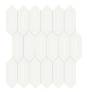 2x5 White Glossy Picket Mosaic | Arley Wholesale