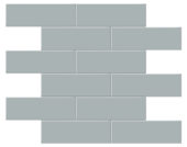 2x6 Cloud Blue Matte Brick Mosaic | Arley Wholesale