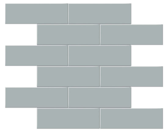 2x6 Cloud Blue Matte Brick Mosaic | Arley Wholesale