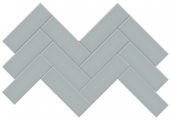 2x6 Cloud Blue Matte Herringbone Mosaic | Arley Wholesale