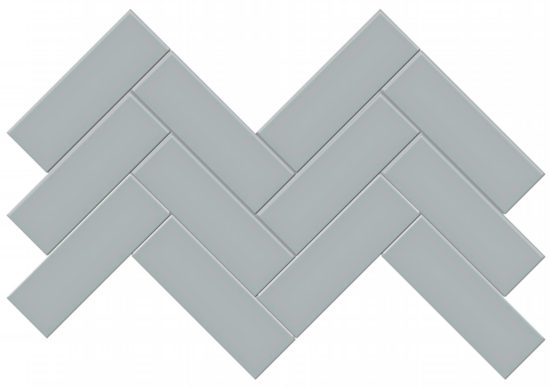 2x6 Cloud Blue Matte Herringbone Mosaic | Arley Wholesale