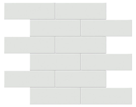 2x6 Gallery Grey Glossy Brick Mosaic | Arley Wholesale