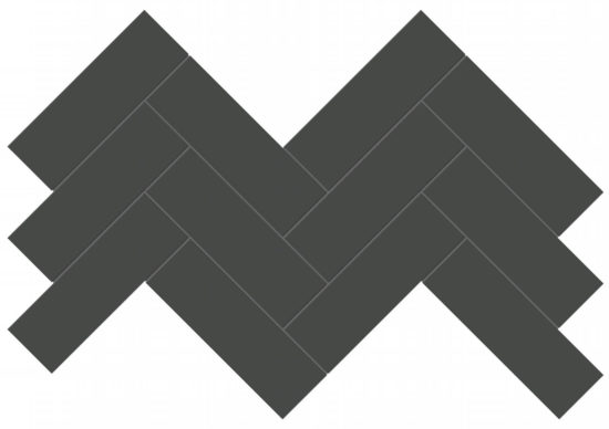 2x6 Retro Black Glossy Herringbone Mosaic | Arley Wholesale