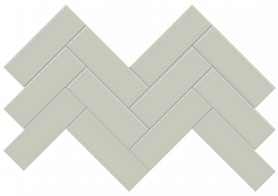 2x6 Soft Sage Glossy Herringbone Mosaic | Arley Wholesale