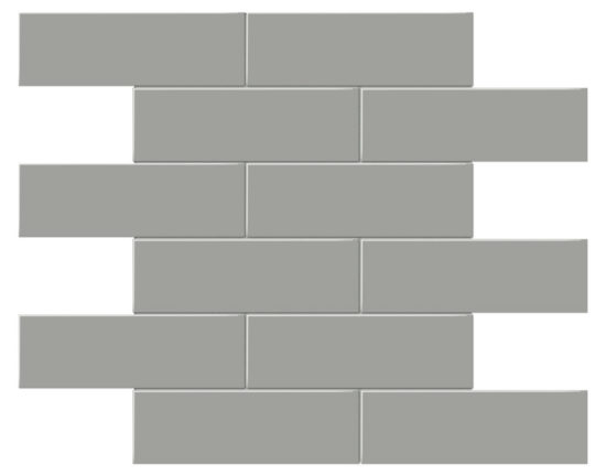 2x6 Taupe Glossy Brick Mosaic | Arley Wholesale