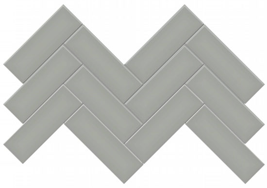 2x6 Taupe Glossy Herringbone Mosaic | Arley Wholesale