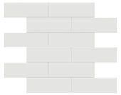 2x6 Vintage Grey Glossy Brick Mosaic | Arley Wholesale