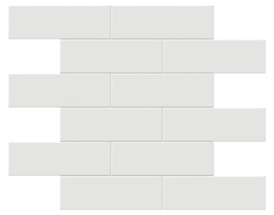 2x6 Vintage Grey Glossy Brick Mosaic | Arley Wholesale