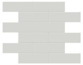 2x6 Warm Grey Glossy Brick Mosaic | Arley Wholesale