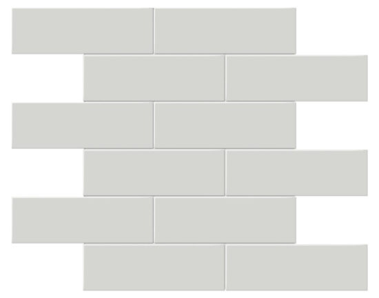 2x6 Warm Grey Glossy Brick Mosaic | Arley Wholesale