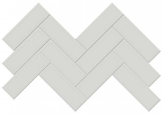 2x6 Warm Grey Matte Herringbone Mosaic | Arley Wholesale