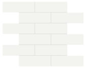 2x6 White Matte Brick Mosaic | Arley Wholesale