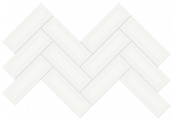 2x6 White Matte Herringbone Mosaic | Arley Wholesale