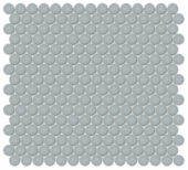 3/4" Cloud Blue Glossy Penny Round Mosaic | Arley Wholesale