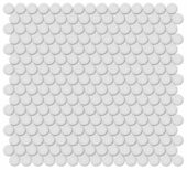 3/4" Gallery Grey Glossy Penny Round Mosaic | Arley Wholesale