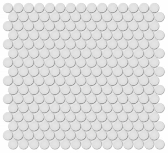 3/4" Gallery Grey Glossy Penny Round Mosaic | Arley Wholesale