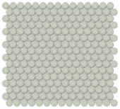 3/4" Soft Sage Glossy Penny Round Mosaic | Arley Wholesale