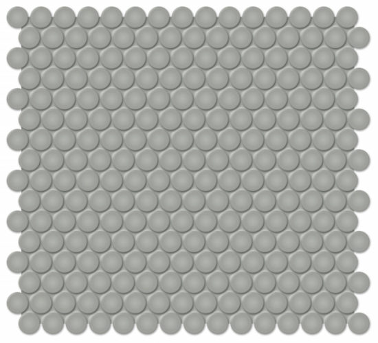 3/4" Taupe Matte Penny Round Mosaic | Arley Wholesale