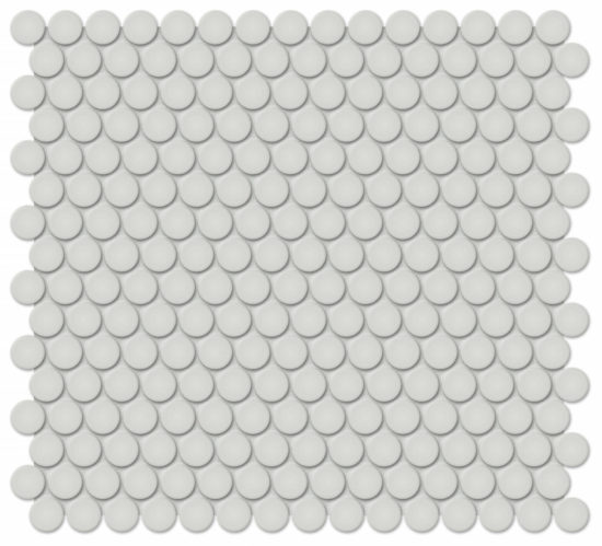 3/4" Warm Grey Matte Penny Round Mosaic | Arley Wholesale