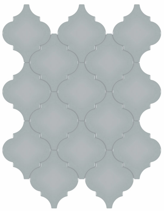 Cloud Blue Glossy Arabesque Mosaic | Arley Wholesale
