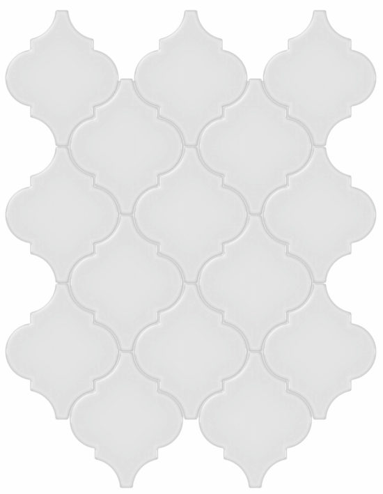 Gallery Grey Glossy Arabesque Mosaic | Arley Wholesale