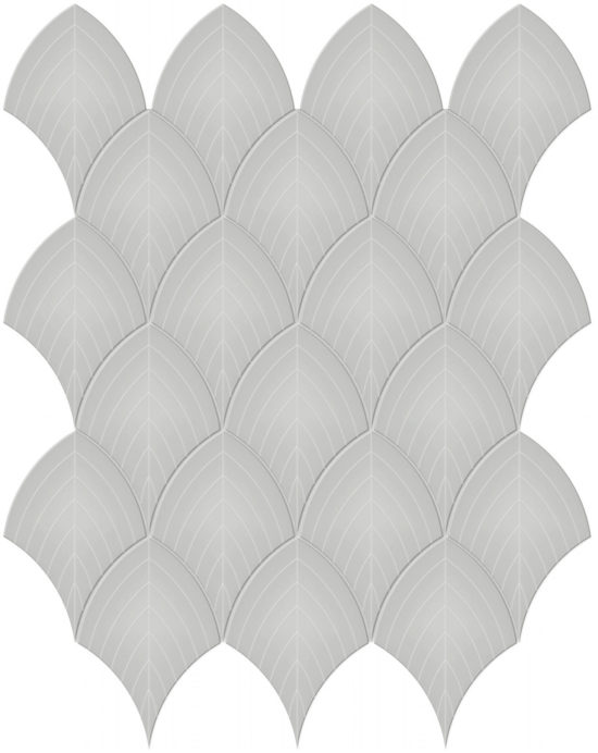 Loft Grey Glossy Scallop Mosaic | Arley Wholesale