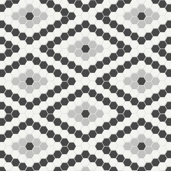 Midnight Blend Matte Diamond Pattern Mosaic | Arley Wholesale