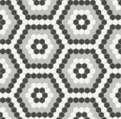 Midnight Blend Matte Hexagon Pattern Mosaic | Arley Wholesale