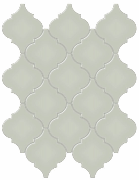 Soft Sage Glossy Arabesque Mosaic | Arley Wholesale