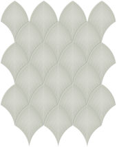 Soft Sage Glossy Scallop Mosaic | Arley Wholesale