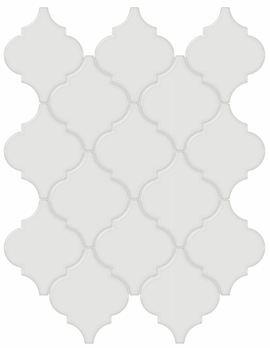 Vintage Grey Glossy Arabesque Mosaic | Arley Wholesale