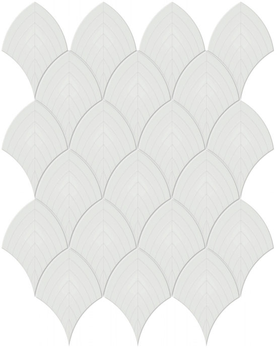 Vintage Grey Glossy Scallop Mosaic | Arley Wholesale