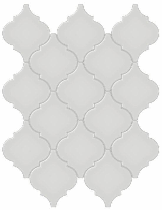 Warm Grey Glossy Arabesque Mosaic | Arley Wholesale