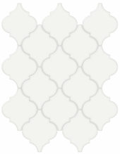 White Glossy Arabesque Mosaic | Arley Wholesale