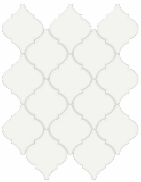 White Glossy Arabesque Mosaic | Arley Wholesale