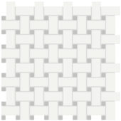 White w/Loft Grey Matte Basketweave Mosaic | Arley Wholesale