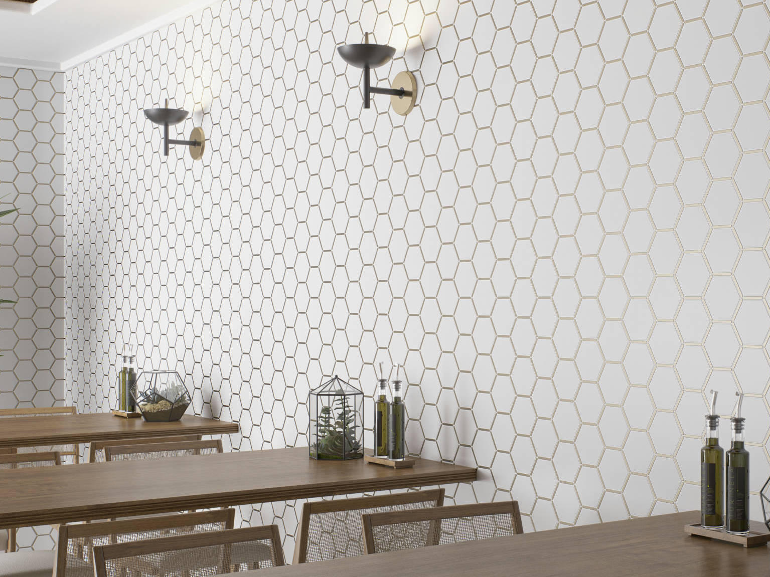 Gilded Hex Mosaic  | Arley Wholesale