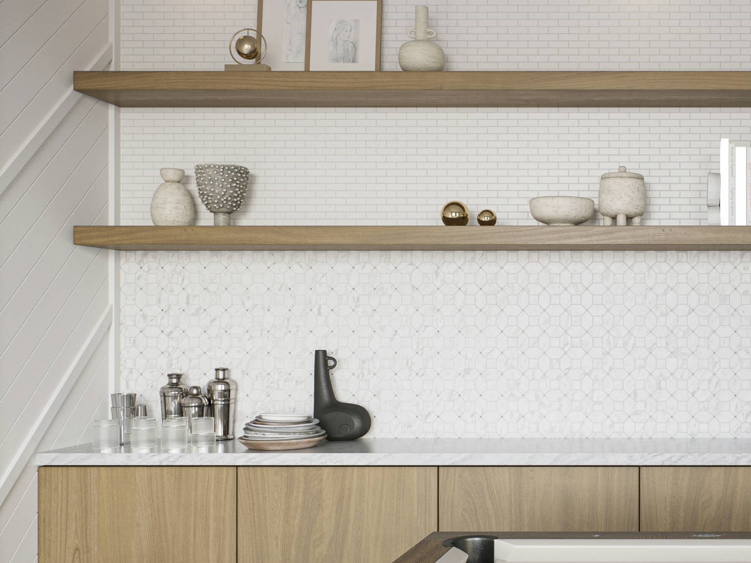 Offset Daisy Mosaic, Cliff Ridge Mosaic | Arley Wholesale
