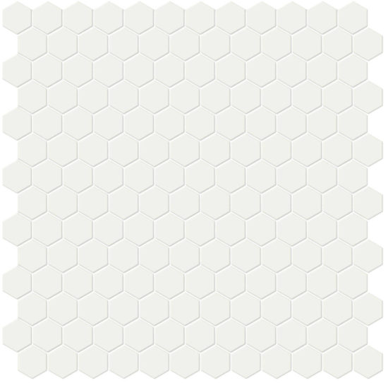 1" White Matte Hex Mosaic | Arley Wholesale