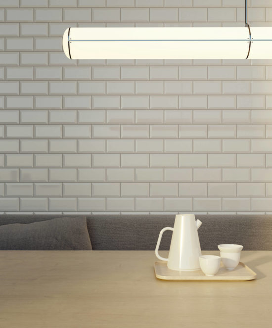 3X6 White Glossy Bevel | Qualis Ceramica
